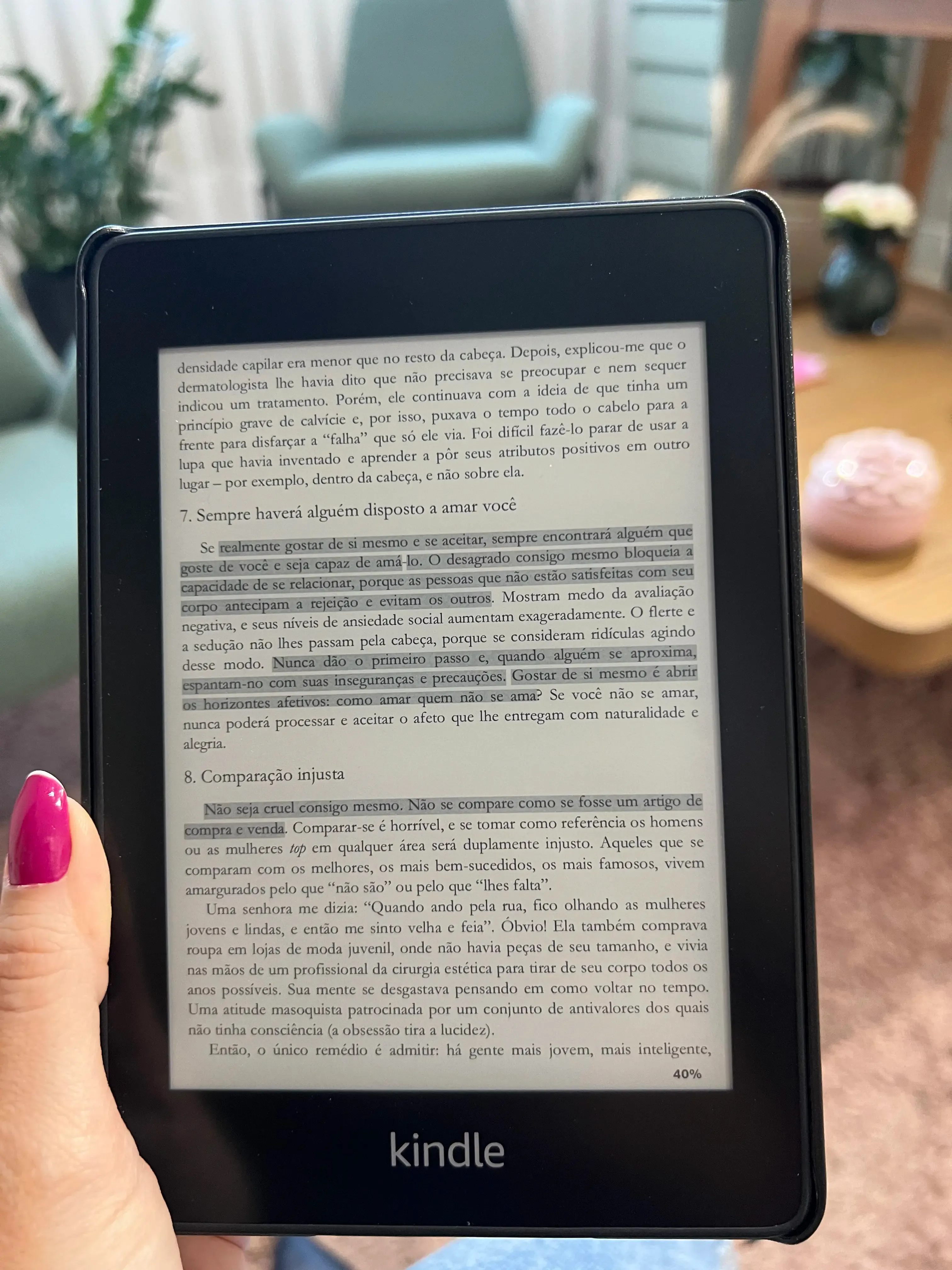 Leitura no Kindle